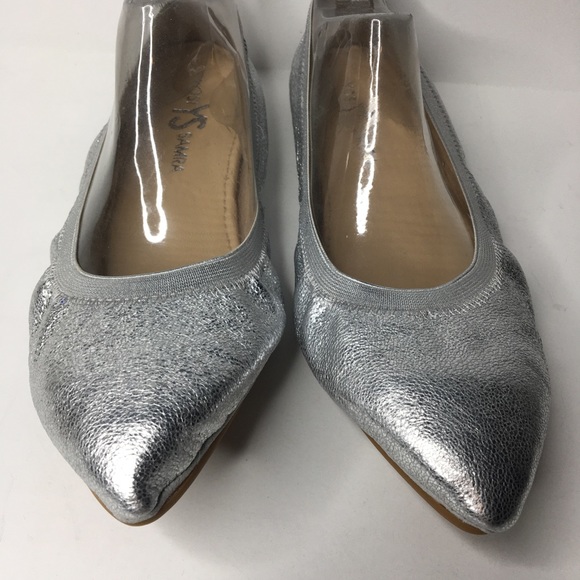 Yosi Samra Vienna silver foldable leather flats - Picture 2 of 6